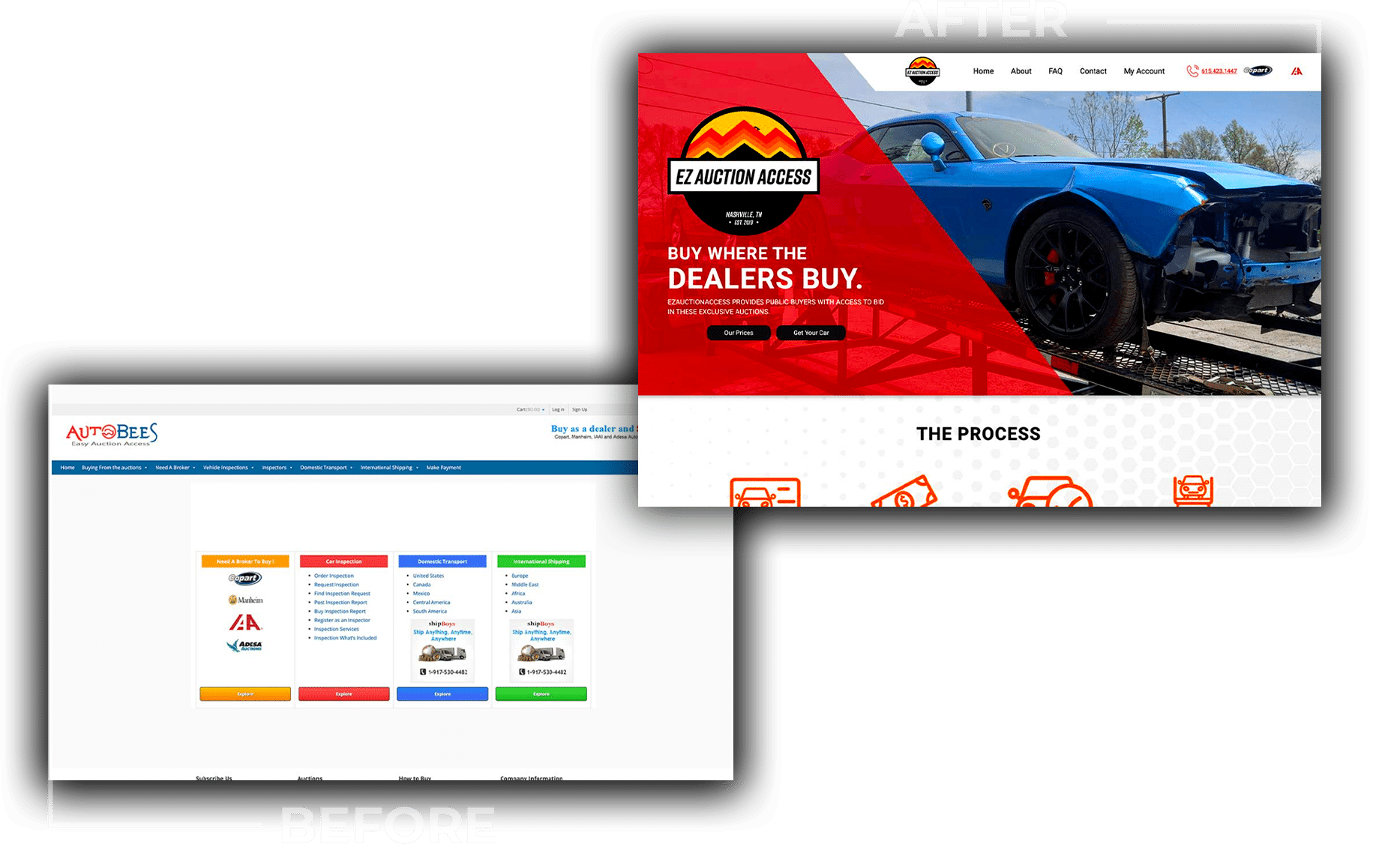 Before and After CFM Nashville Web Design Services